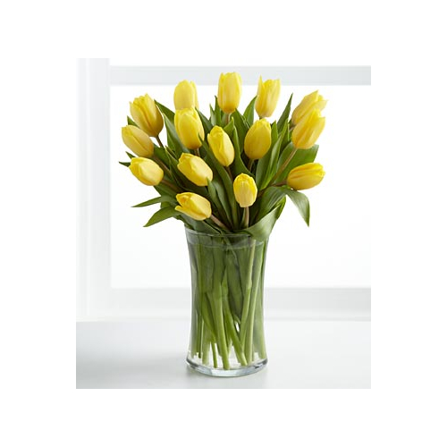 Twelve Yellow Tulips Bouquet Japan