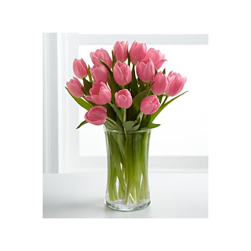12 Pink Tulips Bouquet - Pink Flowers Japan